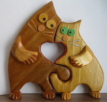 Котики сердечки