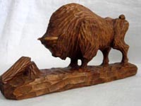 Резьба по дереву.Скульптура зубр3