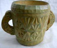 Резьба по дереву кружка Малахит