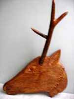 Резьба по дереву панно Косуля